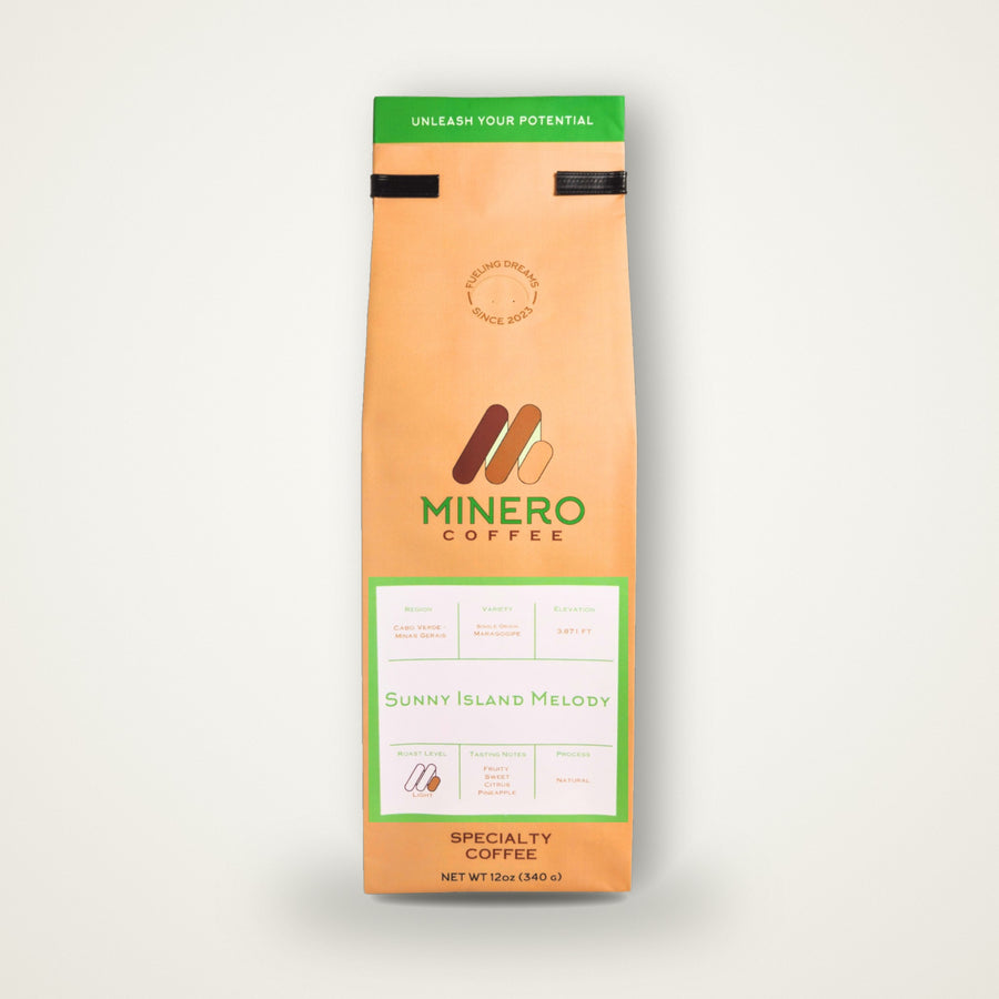Sunny Island Melody 12oz bag of Minero specialty coffee